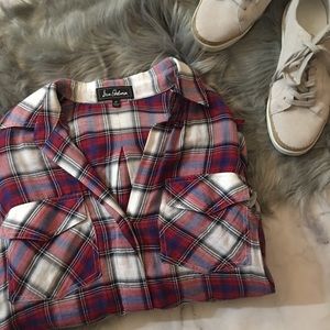 Sam Edelman Flannel with Zipper Shoulders